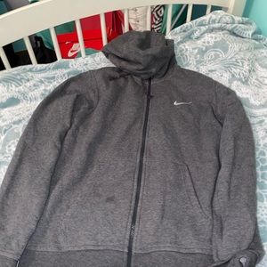 gray Nike zip up